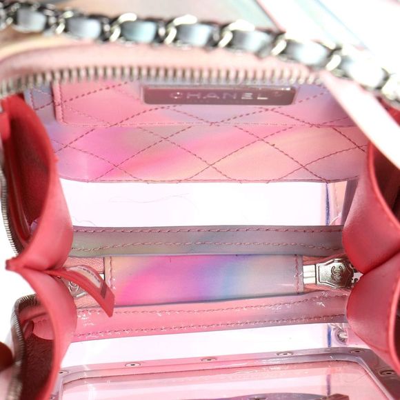 Chanel Filigree Vertical Vanity Case PVC with Lambskin Pink, Multicolor - Picture 5 of 8